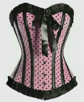 CHANGE Black Polkadot Corset Top - Small